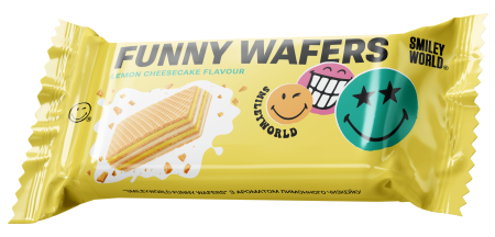 Вафлі з начинкою “SmileyWorld FUNNY WAFERS” з ароматом лимонного чизкейку, 400г