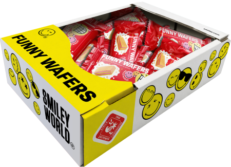 Вафлі з начинкою “SmileyWorld FUNNY WAFERS” з ароматом тутті фрутті та полуниці, 400г