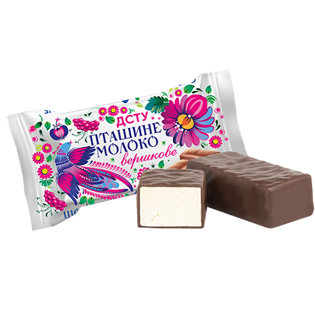 Glazed sweets Ptashine moloko creamy 200 g