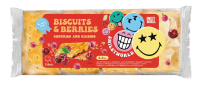 Печиво  затяжне з начинкою «SMILEY BISCUITS & BERRIES» вишня та родзинки, 210г