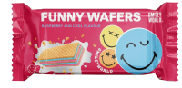 Вафлі з начинкою “SMILEY FUNNY WAFERS” з ароматом малини з холодком 400г
