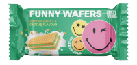 Вафлі з начинкою “SMILEY FUNNY WAFERS” з ароматом солодкої вати та кактусу 400г
