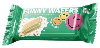 Вафлі з начинкою “SmileyWorld FUNNY WAFERS” з ароматом солодкої вати та кактусу, 400г